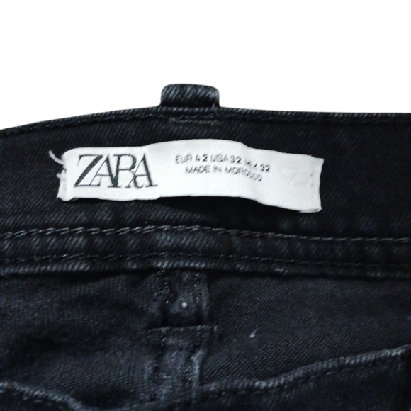 Zara 2 Pair Of Women's Plus Size Jeans Black and Gray Straight Leg Jeans Size 32 - Picture 8 of 16